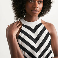 B&W Retro - Halter Dress