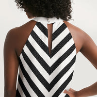 B&W Retro - Halter Dress