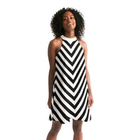 B&W Retro - Halter Dress