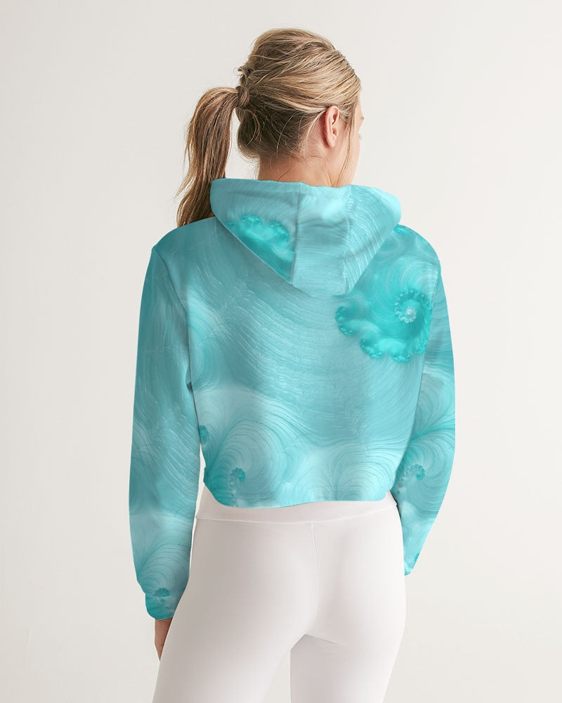 Turquoise Waters - Crop Hoodie