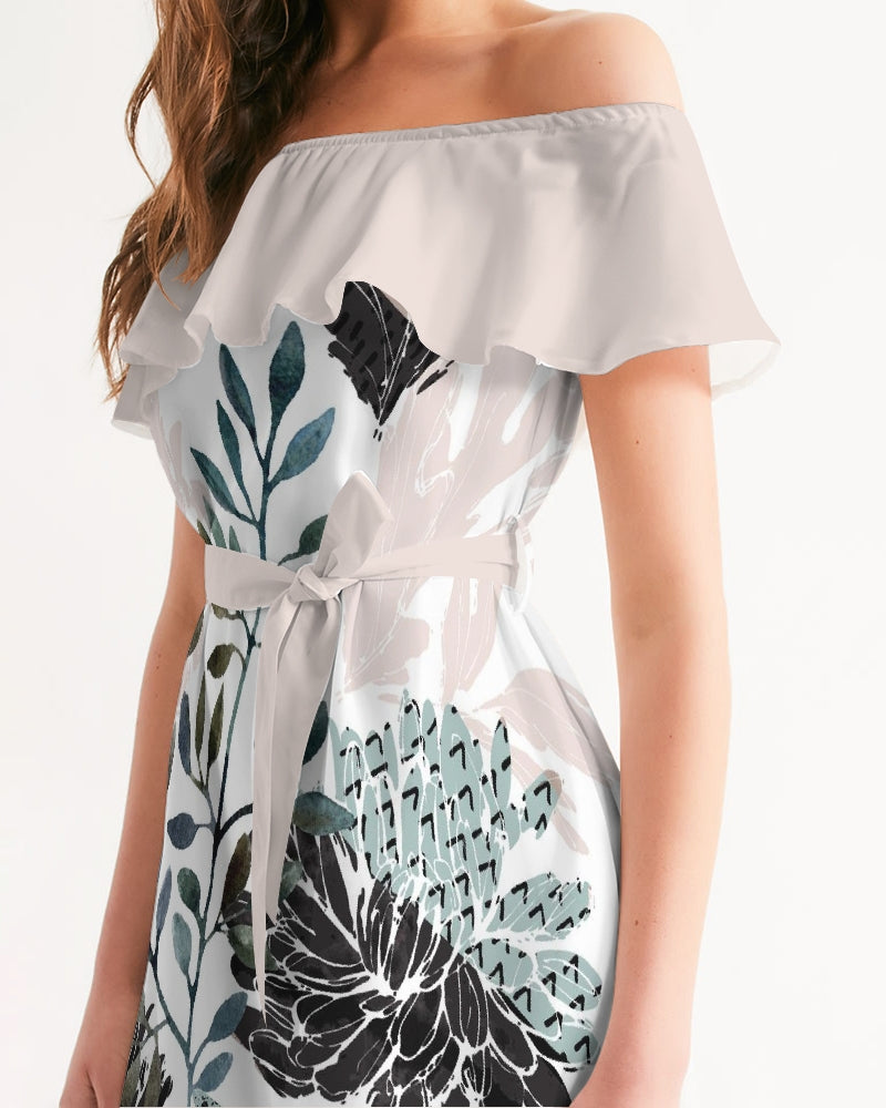 Floral Aquarelle - Ruffle Dress