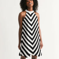 B&W Retro - Halter Dress