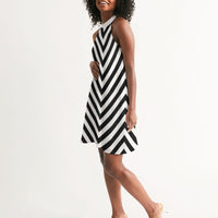 B&W Retro - Halter Dress