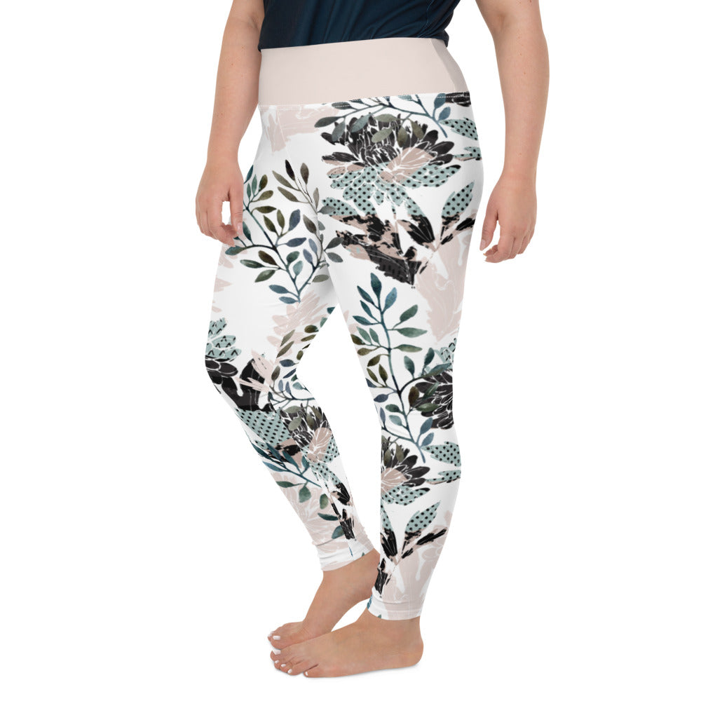 Floral Aquarelle - (Plus Size) Leggings