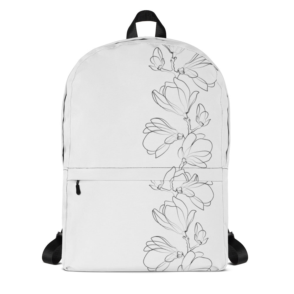 B&W Floral - Lightweight Backpack